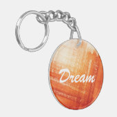 Abstracte met de hand geschilderde achtergrond sleutelhanger (Voorkant Links)