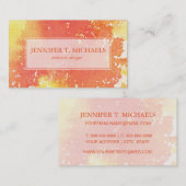 Abstracte met de hand geschilderde achtergrond van visitekaartje (Voorkant / Achterkant)