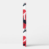 Abstracte, met de hand getekende rode bloemen naad Case-Mate iPhone case (Achterkant / Rechts)