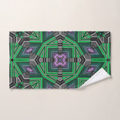 Abstracte, met sierbekleding gestreepte, groene, d bad handdoek (Handdoek)