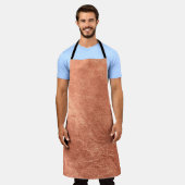 Abstracte metalen textuur van het geborstelde kope schort (Gedragen)