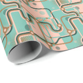 Abstracte metrokaart, dubbele patronen. cadeaupapier (Rol Hoek)