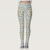Abstracte mexicaanse stammenretro - afrikaanse eth leggings (Voorkant)