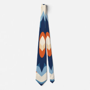 Abstracte mid-century geometrische kunst en modern stropdas