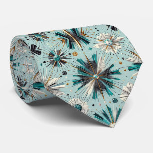 Abstracte Mid-Century Modern Sterrenexplosie Diama Stropdas