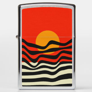 Abstracte middeleeuwse minimale Sun Wavy Retro