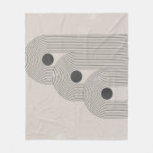 Abstracte midden-eeuwse, geometrische balansvormen fleece deken (Voorkant)
