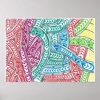 Abstracte mindspace kunstwerk door RRW Poster