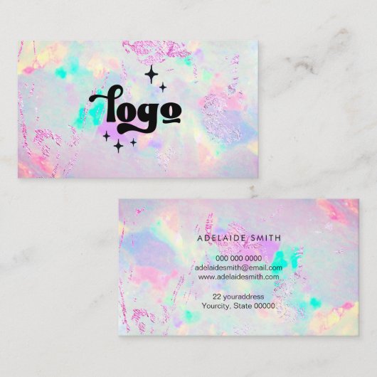 abstracte minerale edelsteen achtergrond visitekaa visitekaartje (Voorkant / Achterkant)