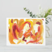 Abstracte mini-verfuitnodiging kaart (Staand voorkant)