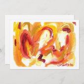 Abstracte mini-verfuitnodiging kaart (Voorkant / Achterkant)