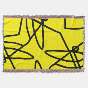 Abstracte minimale gele gele mandje deken