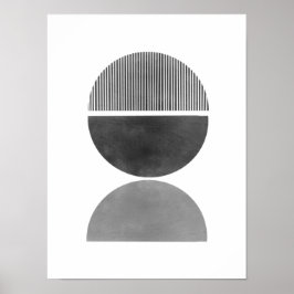Abstracte minimalistische kunst - halve cirkels 3 poster