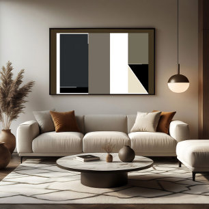 Abstracte Minimalistische Moderne Bauhaus Canvas Afdruk