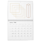 Abstracte minimalistische voering en geometrische kalender (Jan 2026)