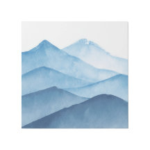 Abstracte minimalistische waterverf Blue Mountains