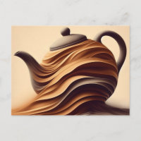 Abstracte Minimalistische Zen Stroom Theepot