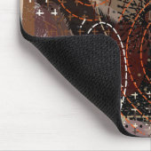 Abstracte Mixed Media Aardse Herfstkleuren Muismat (Hoek)