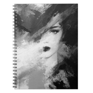 Abstracte Mode Vrouw Acryl Schilderen Notitieboek