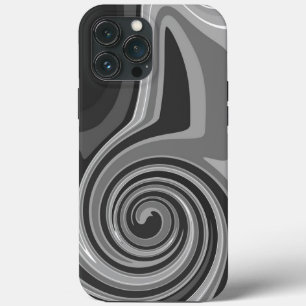 Abstracte Modern Monotone Cool Inspirivity Grey iPhone 13 Pro Max Hoesje