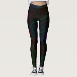 ABSTRACTE MODERN-tekeningen in Leggings voor olijf