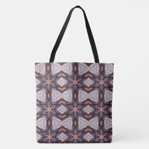 ABSTRACTE MODERN-trek in-diepe blauwbruine Canvas Draagtas