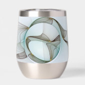 Abstracte Modern Turquoise Brown Gold Elegance (Achterkant)