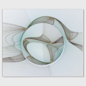 Abstracte Modern Turquoise Brown Gold Elegance Cadeaupapier (Vlak)