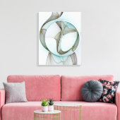 Abstracte Modern Turquoise Brown Gold Elegance Canvas Afdruk (Insitu (Woonkamer))