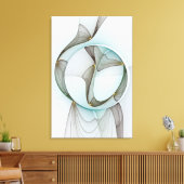 Abstracte Modern Turquoise Brown Gold Elegance Canvas Afdruk (Insitu (Woonkamer))