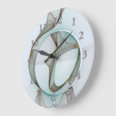 Abstracte Modern Turquoise Brown Gold Elegance Grote Klok (Hoek)