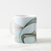 Abstracte Modern Turquoise Brown Gold Elegance Koffiemok (Voorkant links)