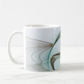 Abstracte Modern Turquoise Brown Gold Elegance Koffiemok (Links)