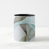 Abstracte Modern Turquoise Brown Gold Elegance Mok (Midden)