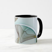 Abstracte Modern Turquoise Brown Gold Elegance Mok (Voorkant rechts)