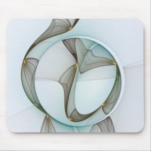 Abstracte Modern Turquoise Brown Gold Elegance Muismat