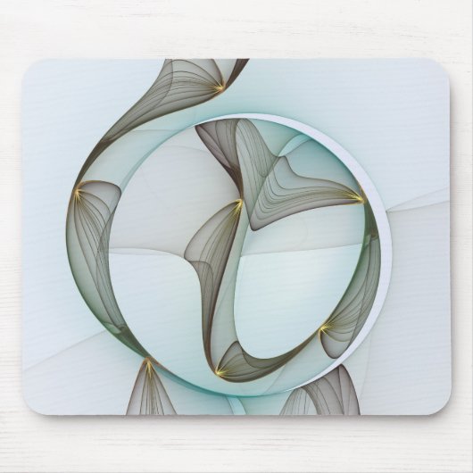 Abstracte Modern Turquoise Brown Gold Elegance Muismat (Voorkant)