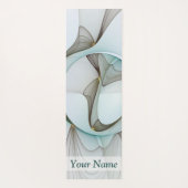 Abstracte Modern Turquoise Brown Gold Elegance Naa Yogamat (Achterkant)