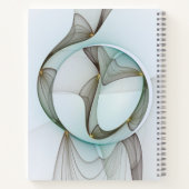 Abstracte Modern Turquoise Brown Gold Elegance Notitieboek (Achterkant)
