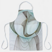 Abstracte Modern Turquoise Brown Gold Elegance Schort (Voorkant)