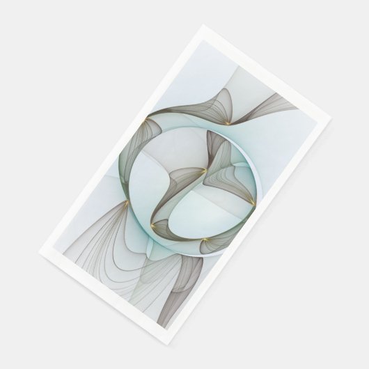 Abstracte Modern Turquoise Brown Gold Elegance Servet (Hoek)