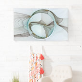 Abstracte Modern Turquoise Brown Gold Elegance Spandoek (Insitu)