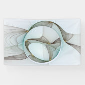 Abstracte Modern Turquoise Brown Gold Elegance Spandoek (Horizontaal)