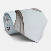 Abstracte Modern Turquoise Brown Gold Elegance Stropdas (Opgerold)