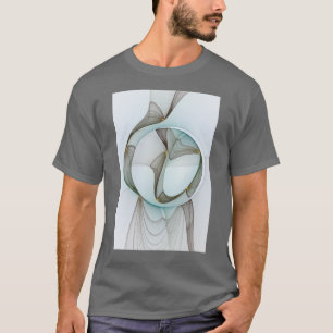 Abstracte Modern Turquoise Brown Gold Elegance T-shirt