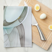 Abstracte Modern Turquoise Brown Gold Elegance Theedoek (Quarter Fold)