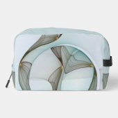 Abstracte Modern Turquoise Brown Gold Elegance Toilettasje (Achterkant)