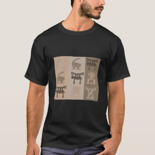 Abstracte moderne Afrikaanse symbolen kunst T-shirt
