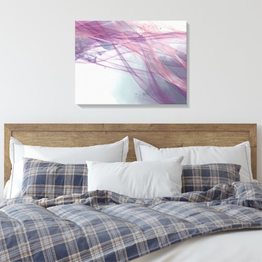 Abstracte moderne alcoholinkt Roos goudharmonie Canvas Afdruk (Insitu (Slaapkamer))