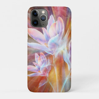 Abstracte moderne bloemen kunstwerk iPhone 11 pro hoesje